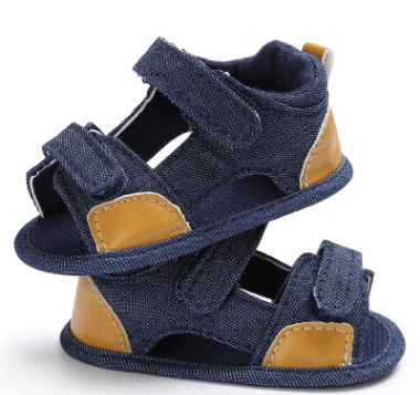 TinyTreadz Denim Velcro Sandals - Stylish & Comfy Footwear