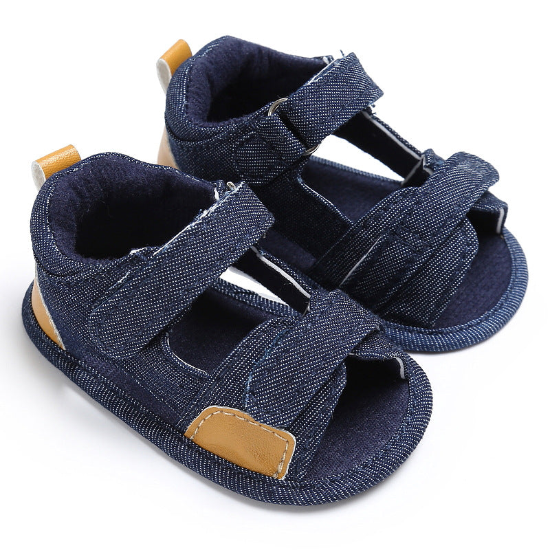 TinyTreadz Denim Velcro Sandals - Stylish & Comfy Footwear