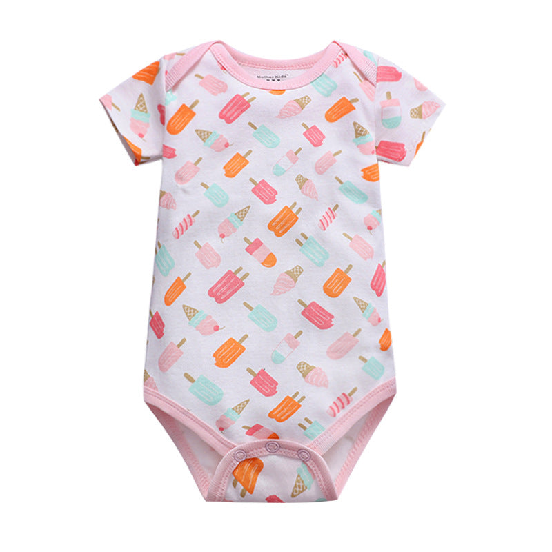 Cotton triangle baby jumpsuit