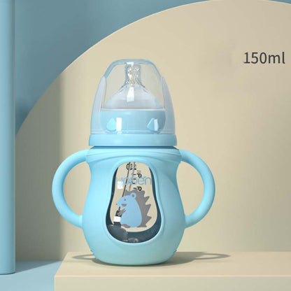 Anti-Scalding Handle Silicone Sleeve Insulated Baby Bottle