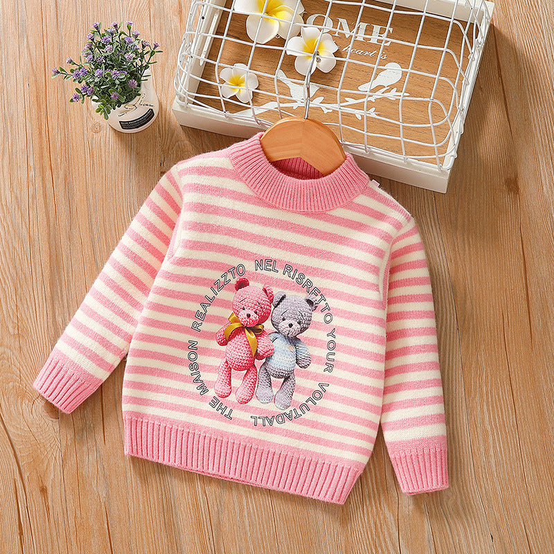 Cozy Plush Padded Knitted Sweater