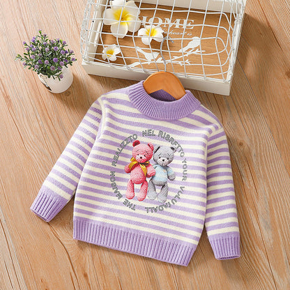 Cozy Plush Padded Knitted Sweater