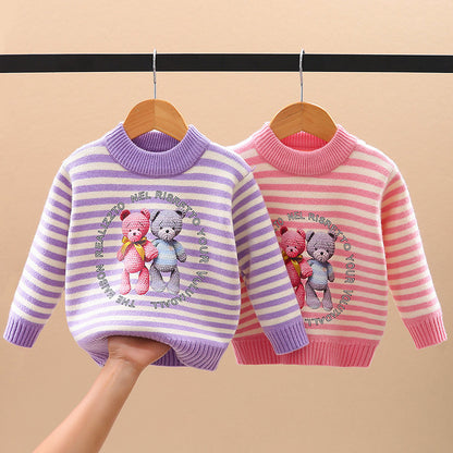 Cozy Plush Padded Knitted Sweater