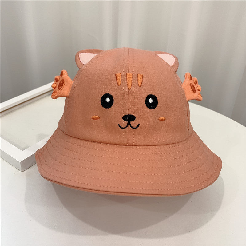 Lil’ Critter Sun-Safe Bucket Hat for Babies - Adorable Kitten & Froggy Summer Cap