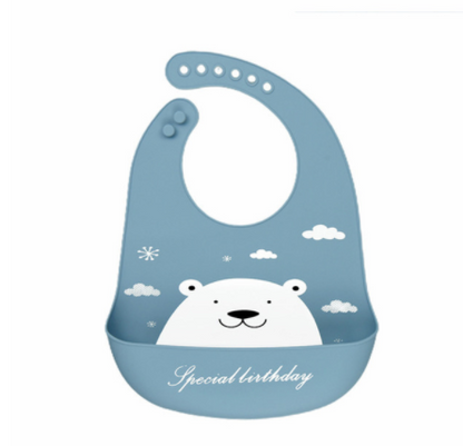 Silicone Baby Eating Bib Stereo Waterproof