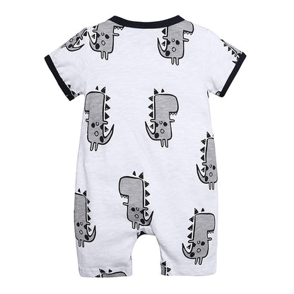 CozyCuddle Summer Breeze: Baby Short-Sleeved Cotton Romper