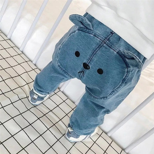 Tiny Trendsetter: Unisex Baby Denim Joggers