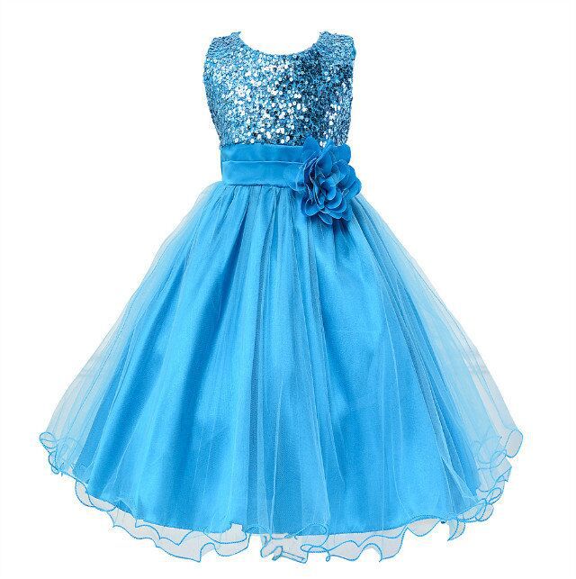 Baby Sequin Dress Flower Girl Wedding Princess Dress