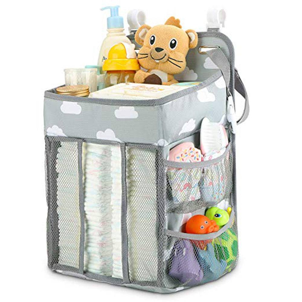 SnugNest Baby Crib Side Organizer - Portable Hanging Storage Bag for Nursery Essentials