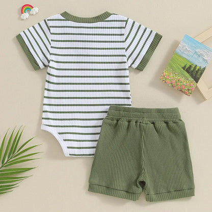 Baby Jumpsuit Short Sleeve Toddler Jumpsuit Romper Shorts Suit