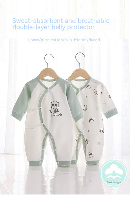 Newborn Clothes Pure Cotton Boneless Baby Jumpsuit Four Seasons Bandage