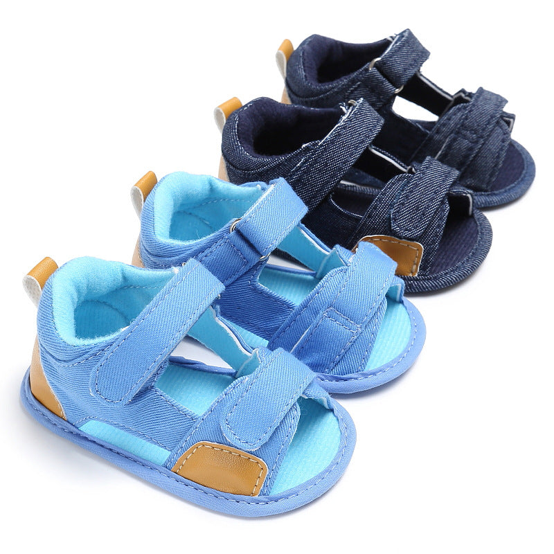 TinyTreadz Denim Velcro Sandals - Stylish & Comfy Footwear