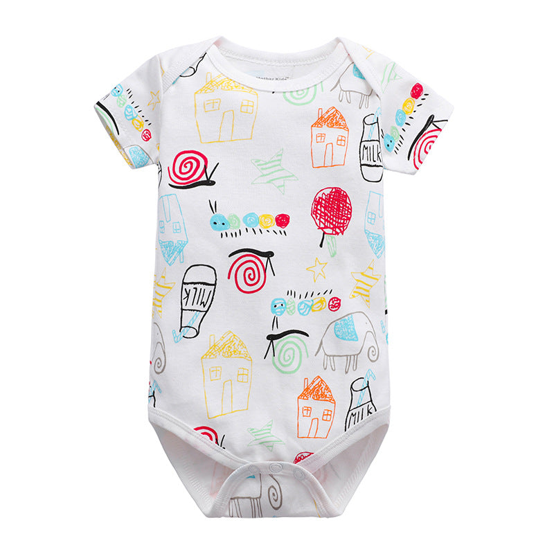 Cotton triangle baby jumpsuit