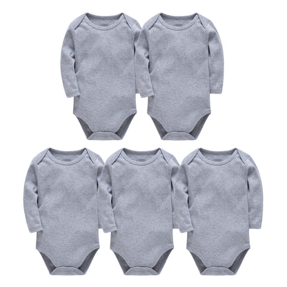 Baby Onesies, Pure Cotton Long-sleeved Solid Color Baby Romper