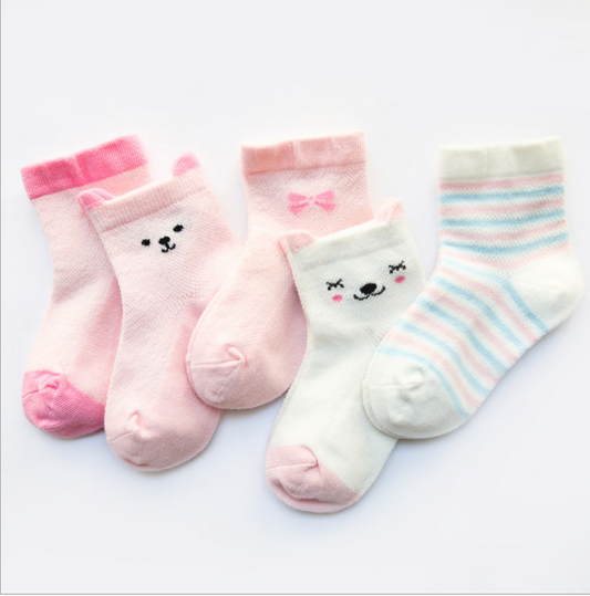 BrightSteps Kids Socks - Pack of 5 - Breathable Cotton Blend