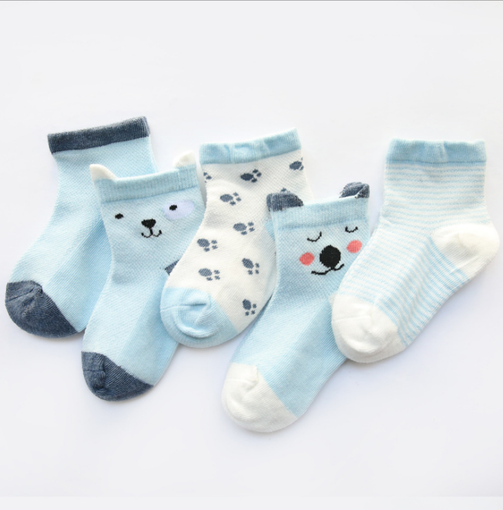 BrightSteps Kids Socks - Pack of 5 - Breathable Cotton Blend