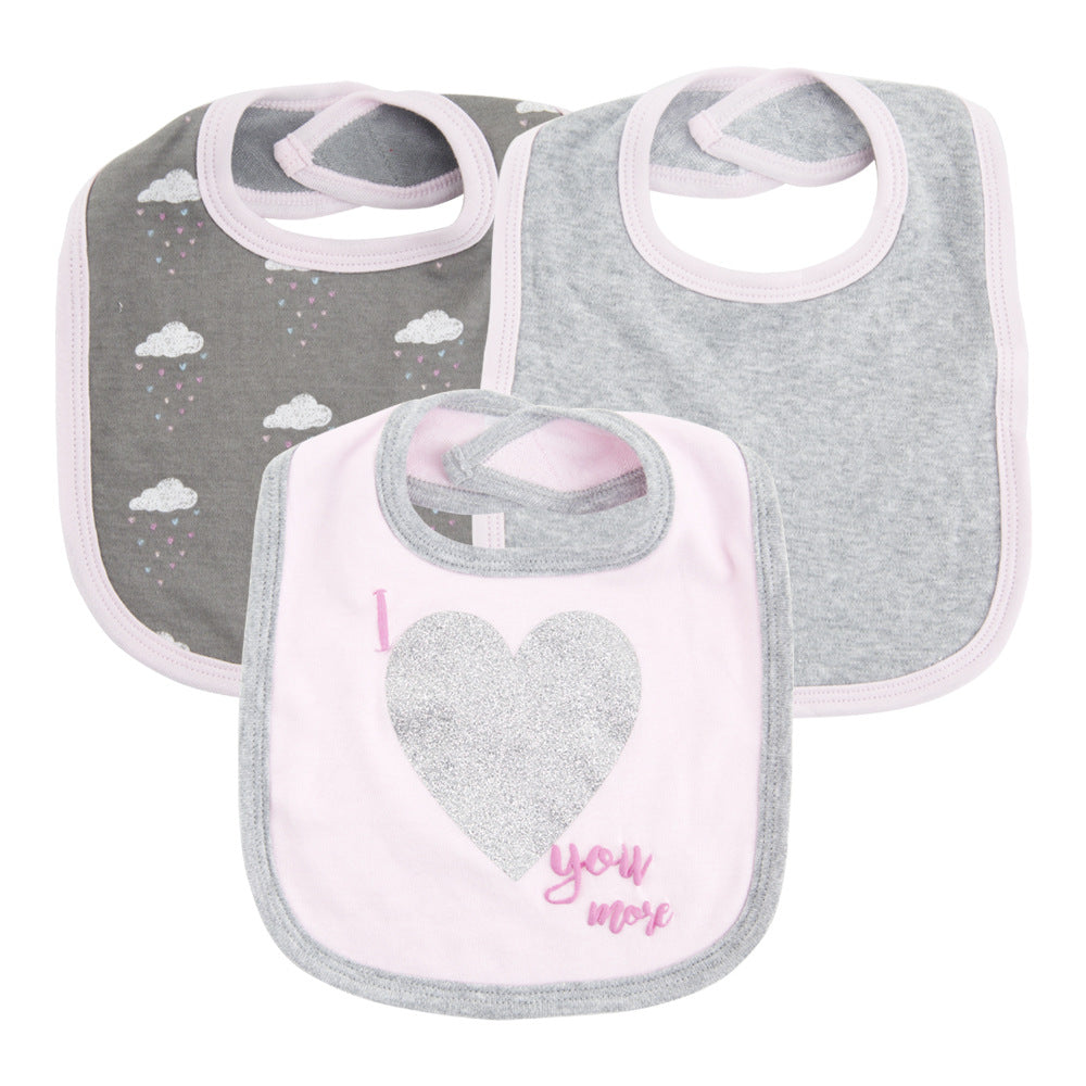 Absorbent Baby Bib Set with Bonus Drool Towels