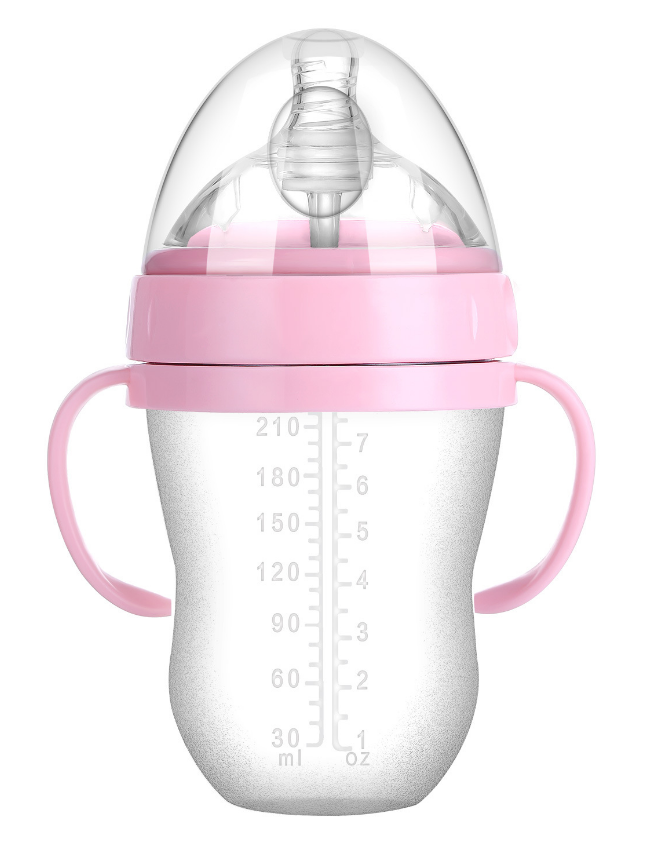 Baby's bottle with spoon