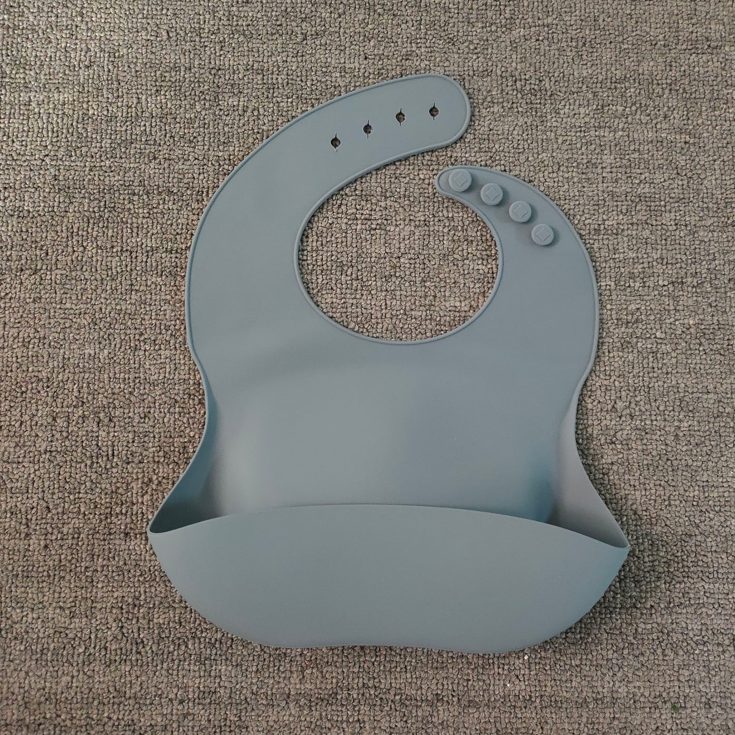 Adjustable Waterproof Silicone Baby Bib with Food Catcher - Soft, Easy-Clean Infant Bibs