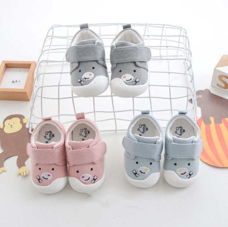 Baby Toddler Shoes Small Cloth Shoes Cute Cartoon Embroidery