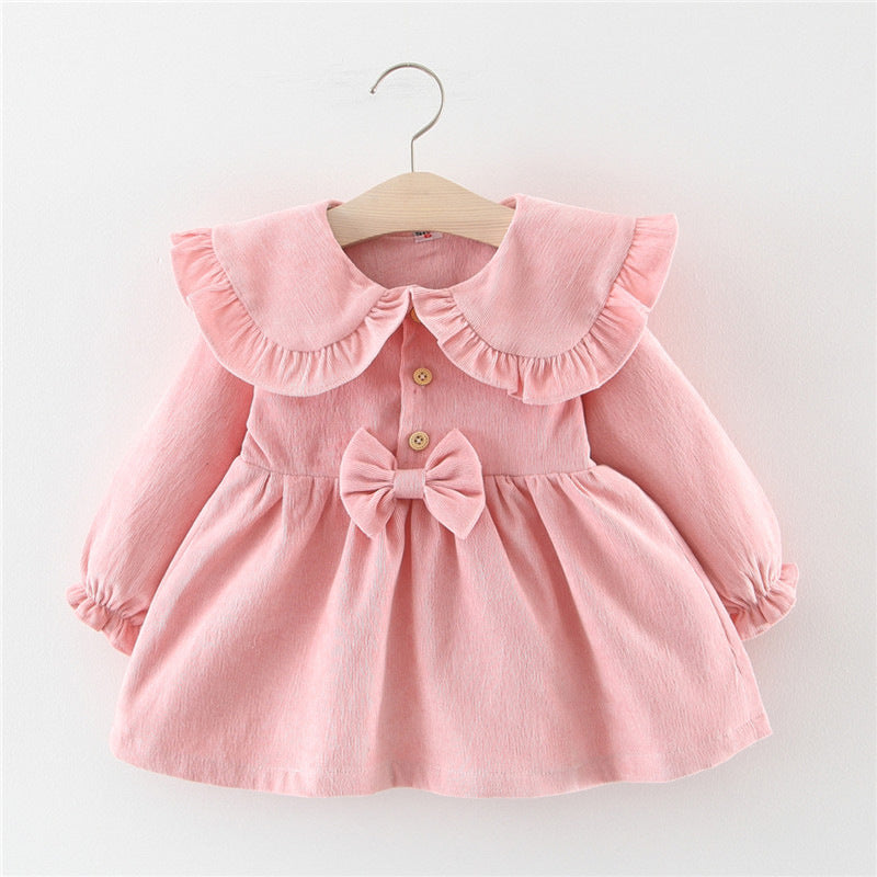 Baby Girl’s Floral Dress with Tulle Skirt and Lace Accents