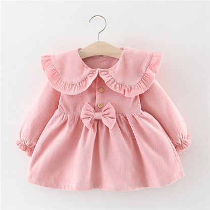 Baby Girl’s Floral Dress with Tulle Skirt and Lace Accents