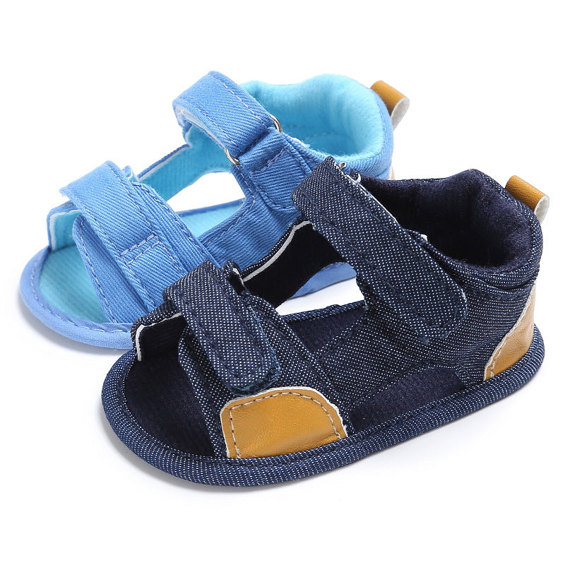 TinyTreadz Denim Velcro Sandals - Stylish & Comfy Footwear