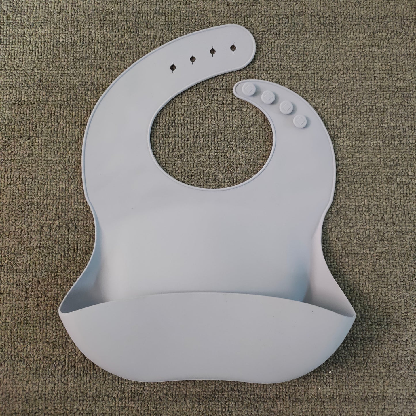 Adjustable Waterproof Silicone Baby Bib with Food Catcher - Soft, Easy-Clean Infant Bibs