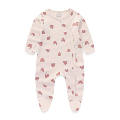 3 Pieces New Baby Cotton Long-sleeved Jumpsuit Baby Foot-wrapped Romper Boneless Sewing Pajamas