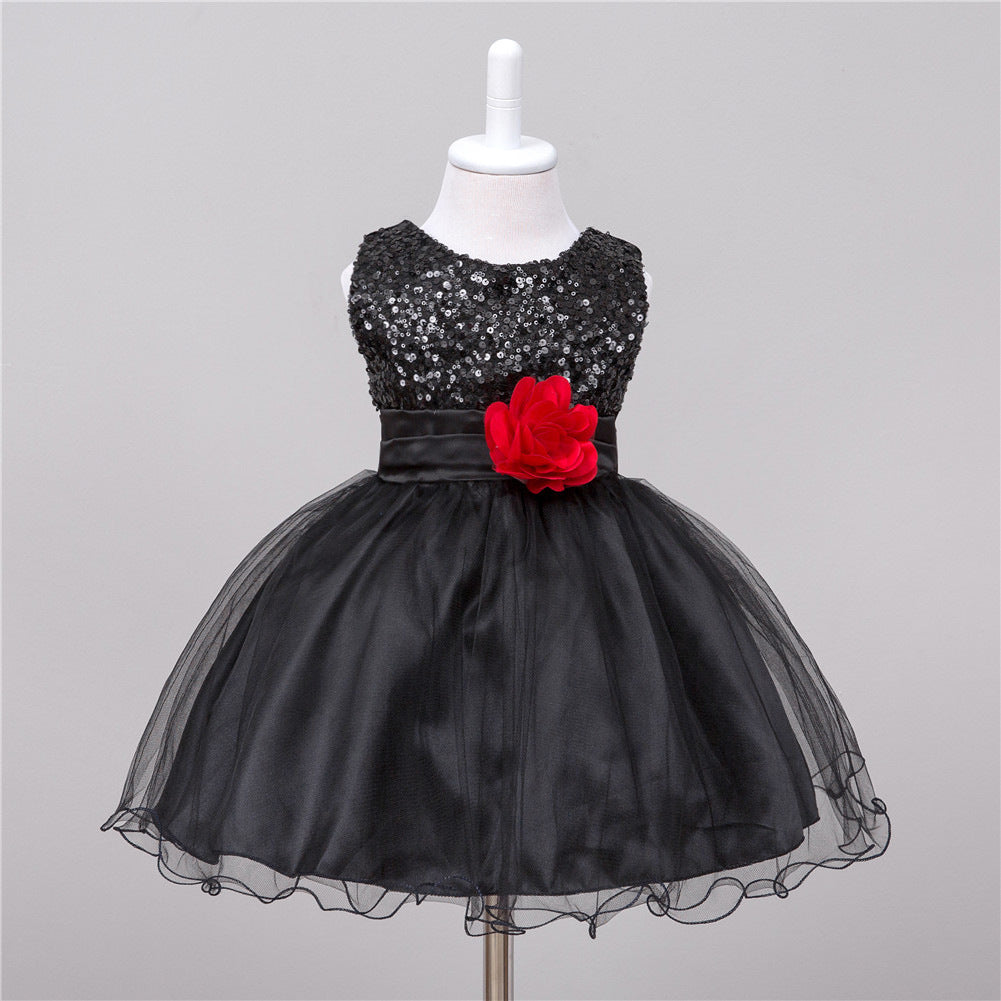 Baby Sequin Dress Flower Girl Wedding Princess Dress