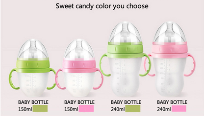 Baby's bottle with spoon