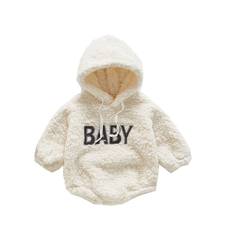 Alphabet Baby Robe Hooded Romper