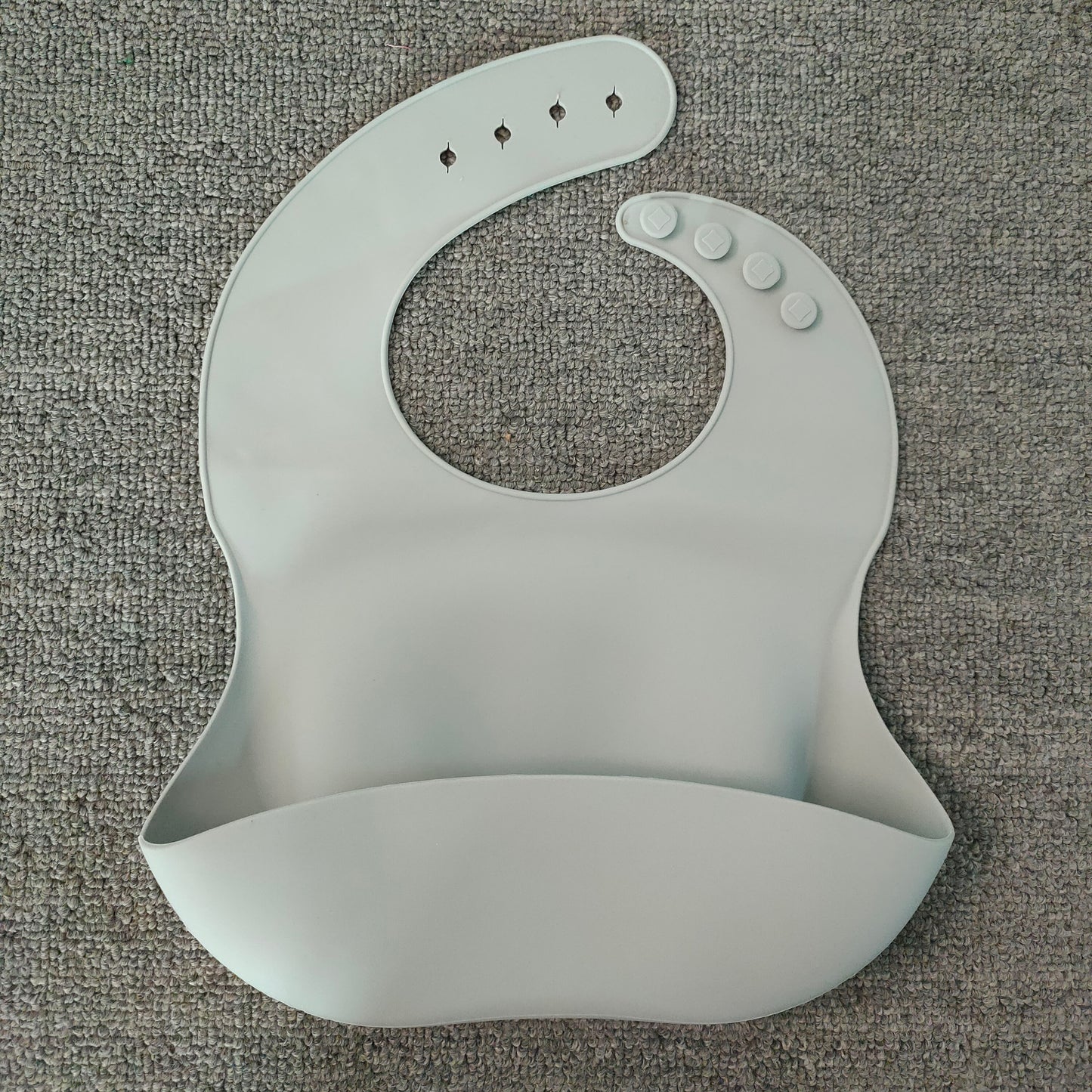 Adjustable Waterproof Silicone Baby Bib with Food Catcher - Soft, Easy-Clean Infant Bibs