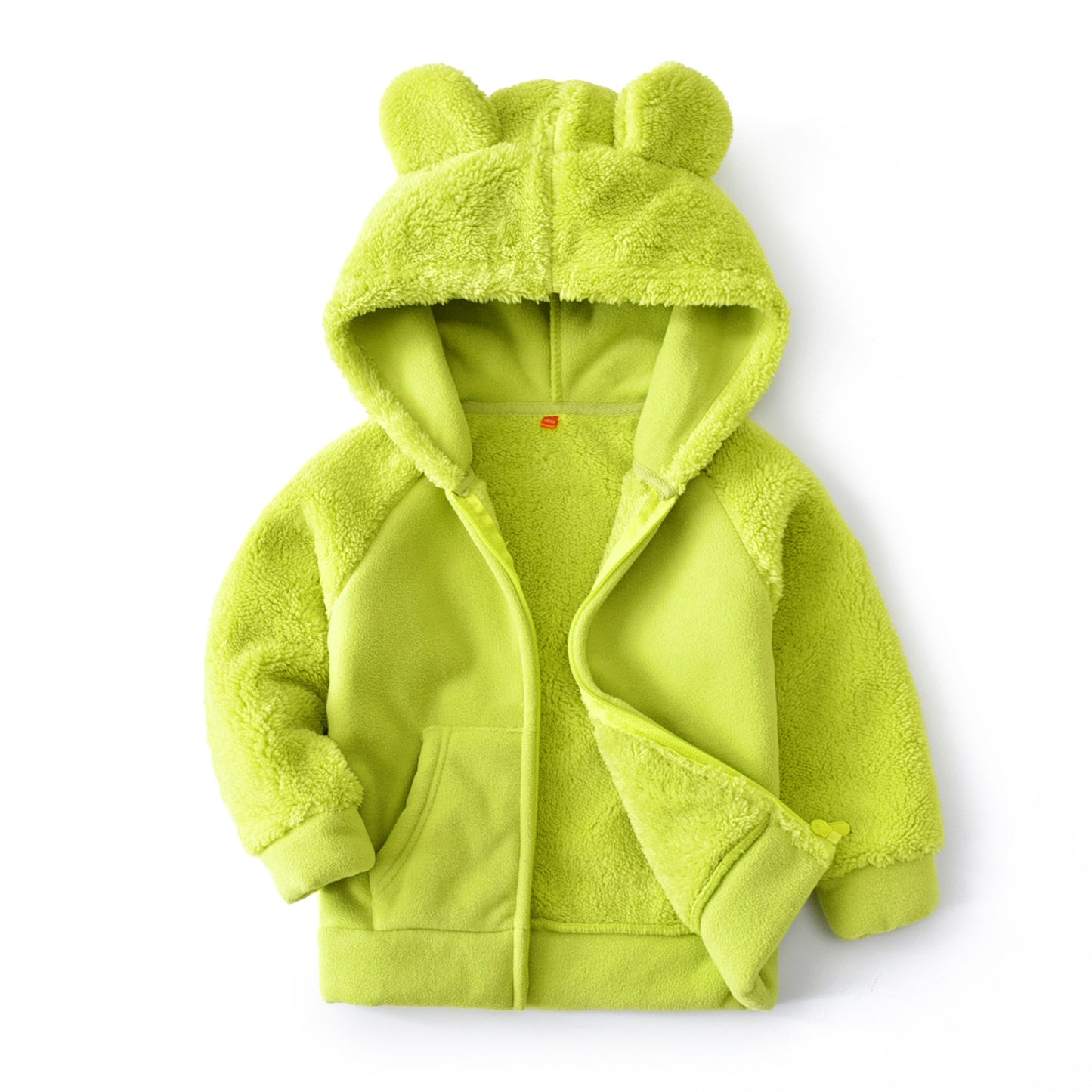 Enchanted Cozy Haven: Girls’ Hooded Polar Fleece Cardigan