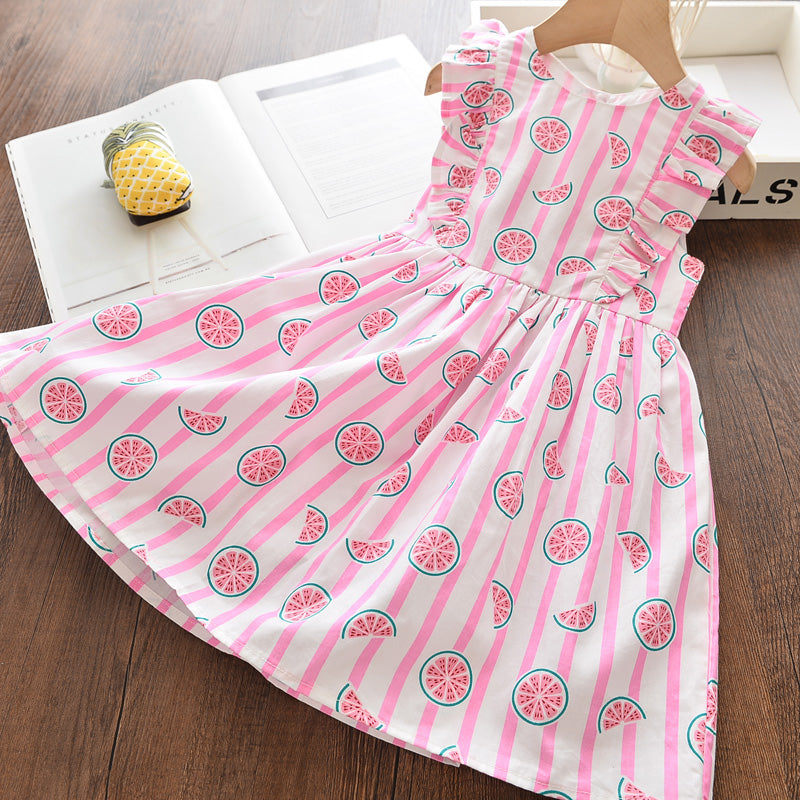 Zesty Lemonade Twirl: Striped Fungus Skirt for Bubbly Baby Girls