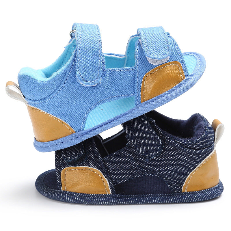 TinyTreadz Denim Velcro Sandals - Stylish & Comfy Footwear