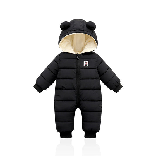 SnugHug Winter Puff: Baby’s Comfy Down Cotton Jumpsuit - Toasty Warm