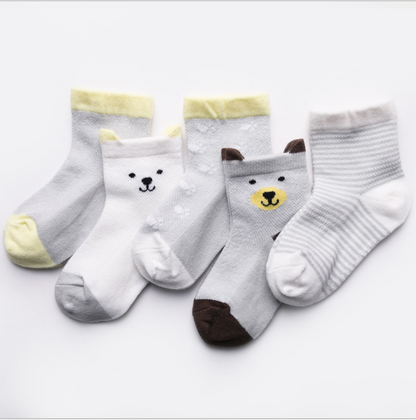 BrightSteps Kids Socks - Pack of 5 - Breathable Cotton Blend