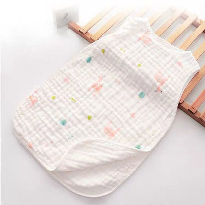 Baby Summer Air-conditioned Room Sleeping Bag Cotton Gauze Sleeveless Vest