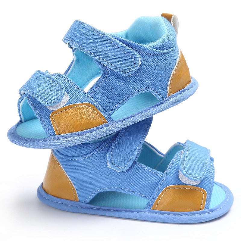 TinyTreadz Denim Velcro Sandals - Stylish & Comfy Footwear