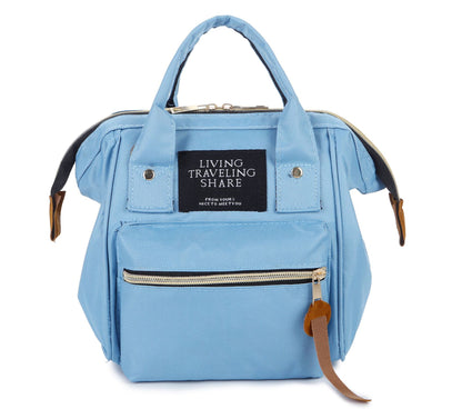 Mommy Chic Mini Backpack: Stylish Oxford Zip Shoulder Bag