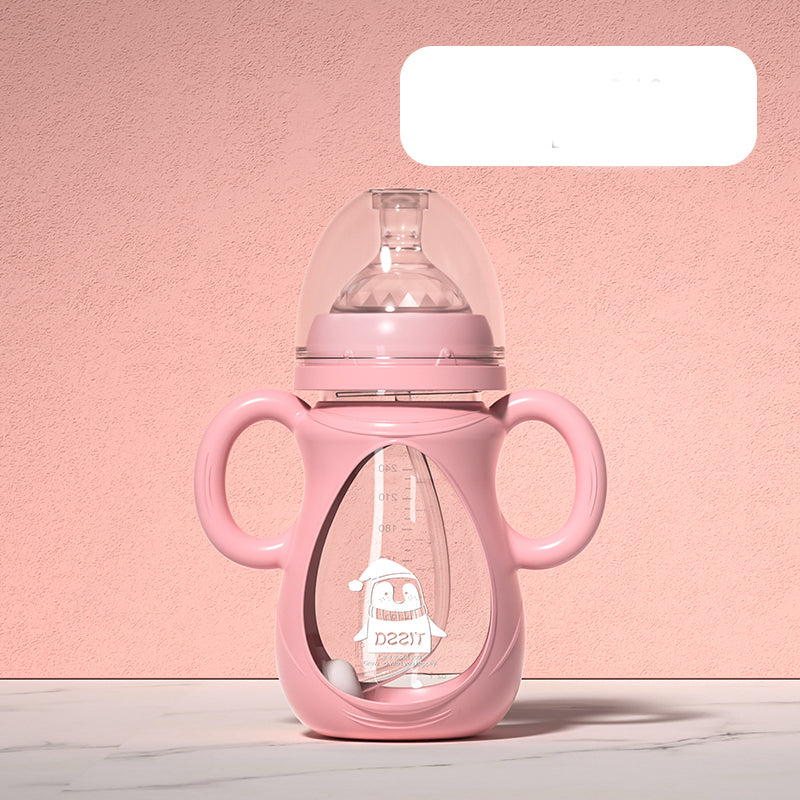 Baby bottle with handle