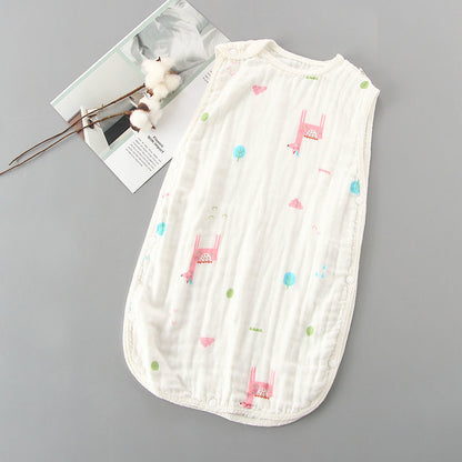 Baby Summer Air-conditioned Room Sleeping Bag Cotton Gauze Sleeveless Vest