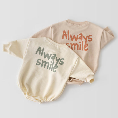 Autumn Embrace: Cozy Long-Sleeved Romper for Newborns