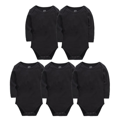 Baby Onesies, Pure Cotton Long-sleeved Solid Color Baby Romper