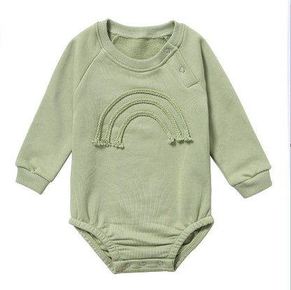 Unisex Baby Waffle Cotton Romper - Long Sleeve, Comfort-Fit Playsuit for Newborns