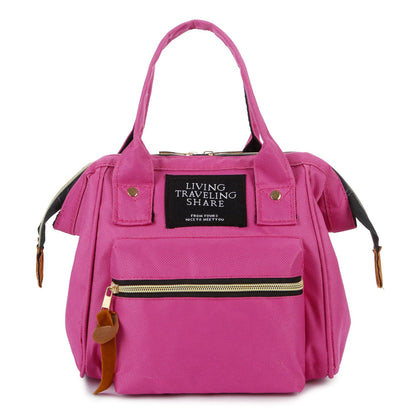 Mommy Chic Mini Backpack: Stylish Oxford Zip Shoulder Bag