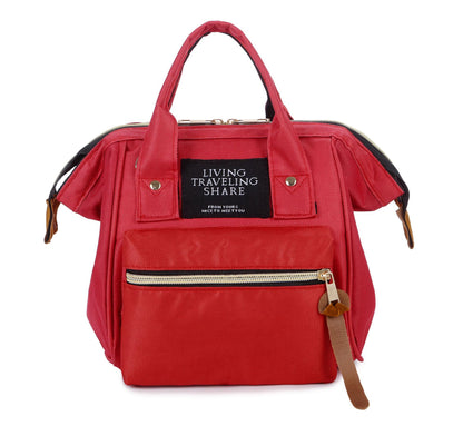 Mommy Chic Mini Backpack: Stylish Oxford Zip Shoulder Bag