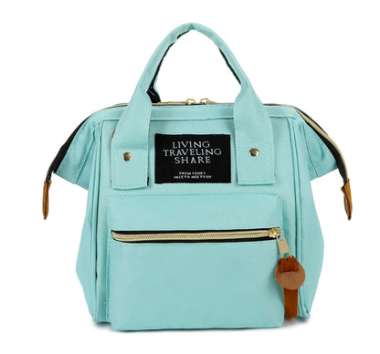 Mommy Chic Mini Backpack: Stylish Oxford Zip Shoulder Bag