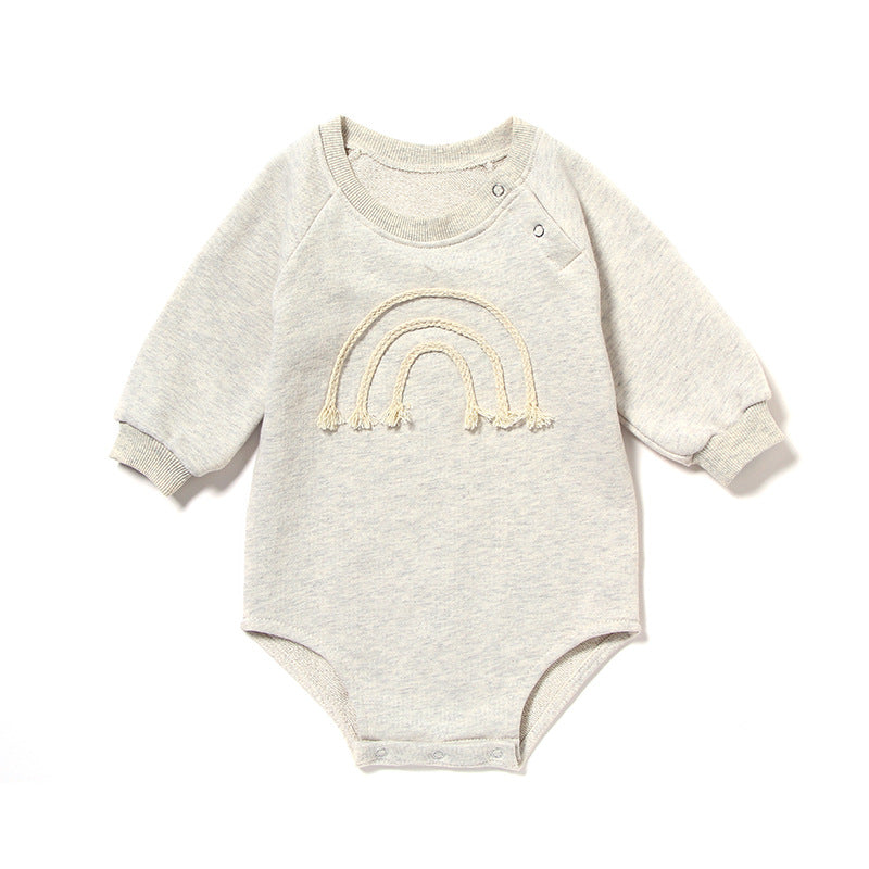 Unisex Baby Waffle Cotton Romper - Long Sleeve, Comfort-Fit Playsuit for Newborns